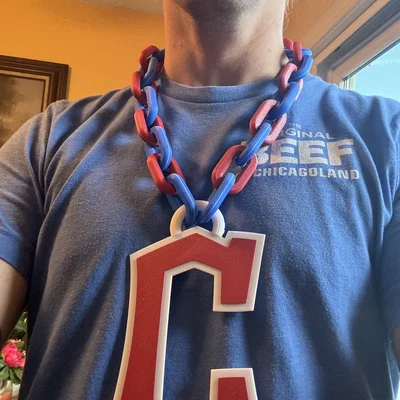 Dây chuyền mặt logo Cleveland Guardians in 3D cực chất