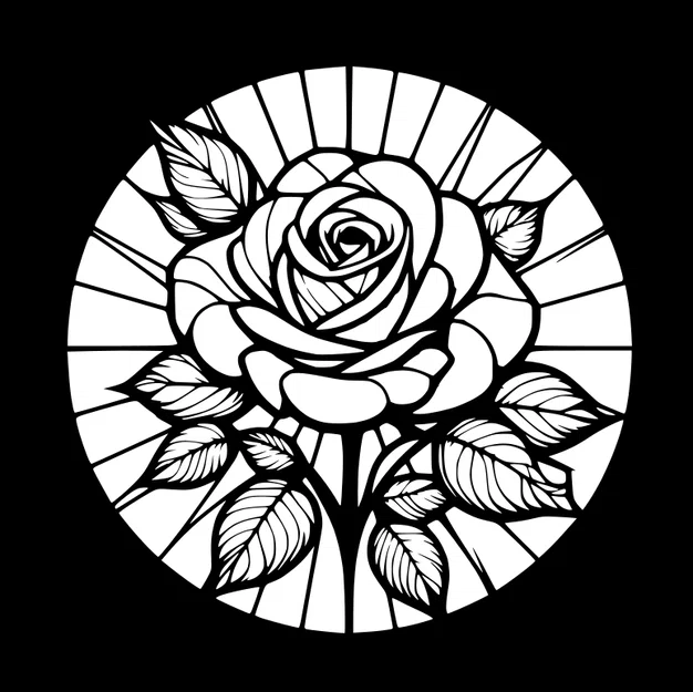 Hoa Hồng (Rose) – wall art, fan, coaster - Image 1