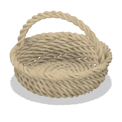 Mẫu in 3D Giỏ Đựng Đồ Phong Cách Dây Thừng Mộc Mạc (Rustic Rope Basket)