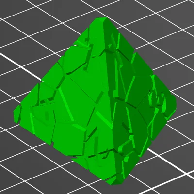 Bộ xúc xắc Cracked D&D (D4-D20) tối ưu cho in 3D