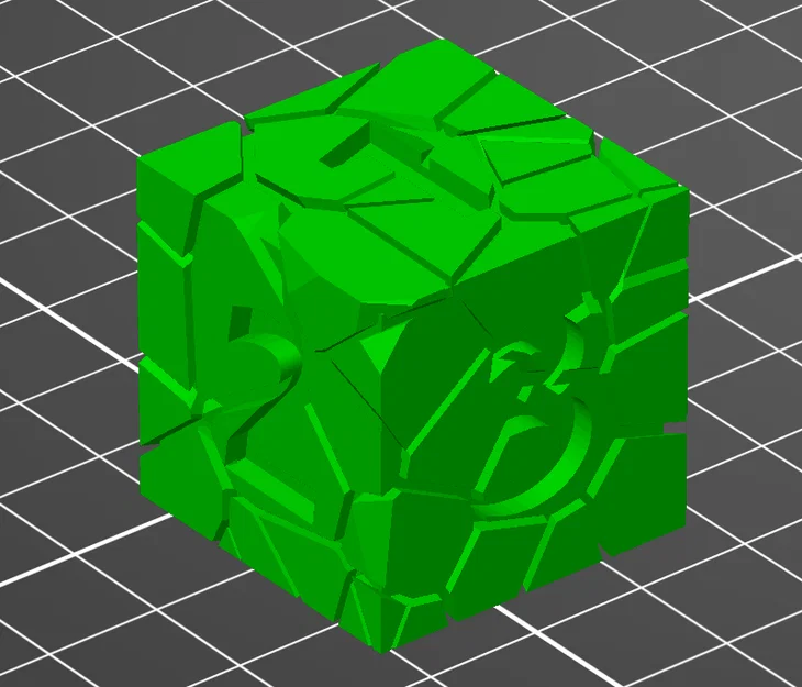 Bộ xúc xắc Cracked D&D (D4-D20) tối ưu cho in 3D - Image 3