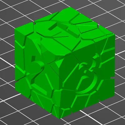 Bộ xúc xắc Cracked D&D (D4-D20) tối ưu cho in 3D