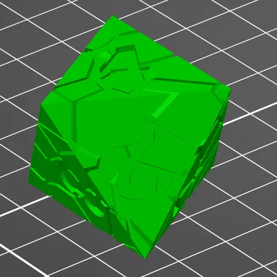 Bộ xúc xắc Cracked D&D (D4-D20) tối ưu cho in 3D