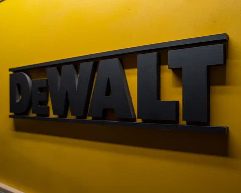 Mô hình 3D Logo DeWalt treo tường trang trí cực chất - Image 1