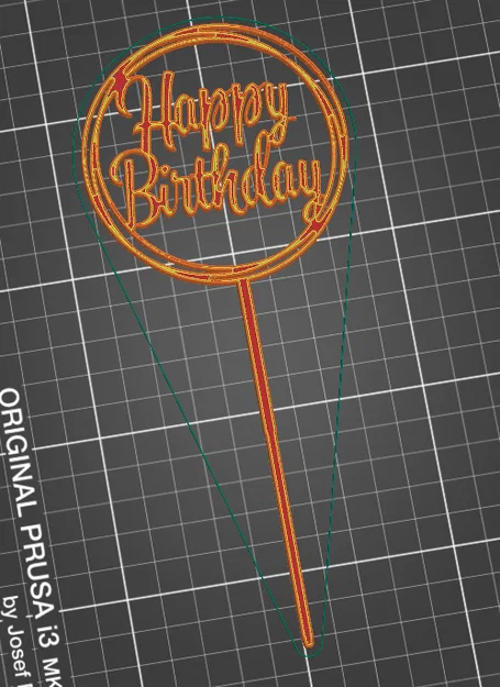 Bảng tên trang trí bánh sinh nhật Happy Birthday in 3D đẹp mắt - Image 1
