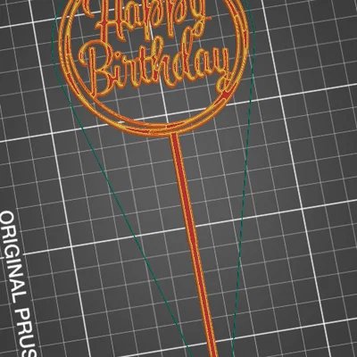 Bảng tên trang trí bánh sinh nhật Happy Birthday in 3D đẹp mắt