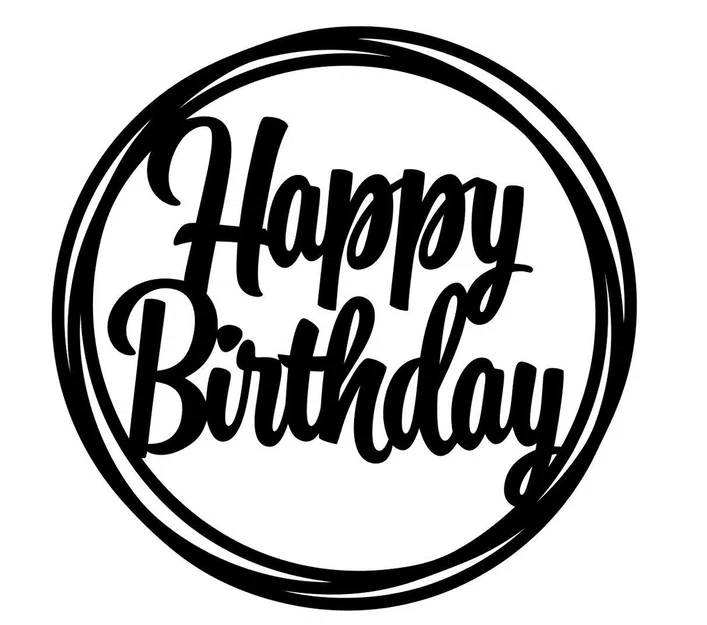 Bảng tên trang trí bánh sinh nhật Happy Birthday in 3D đẹp mắt - Image 2