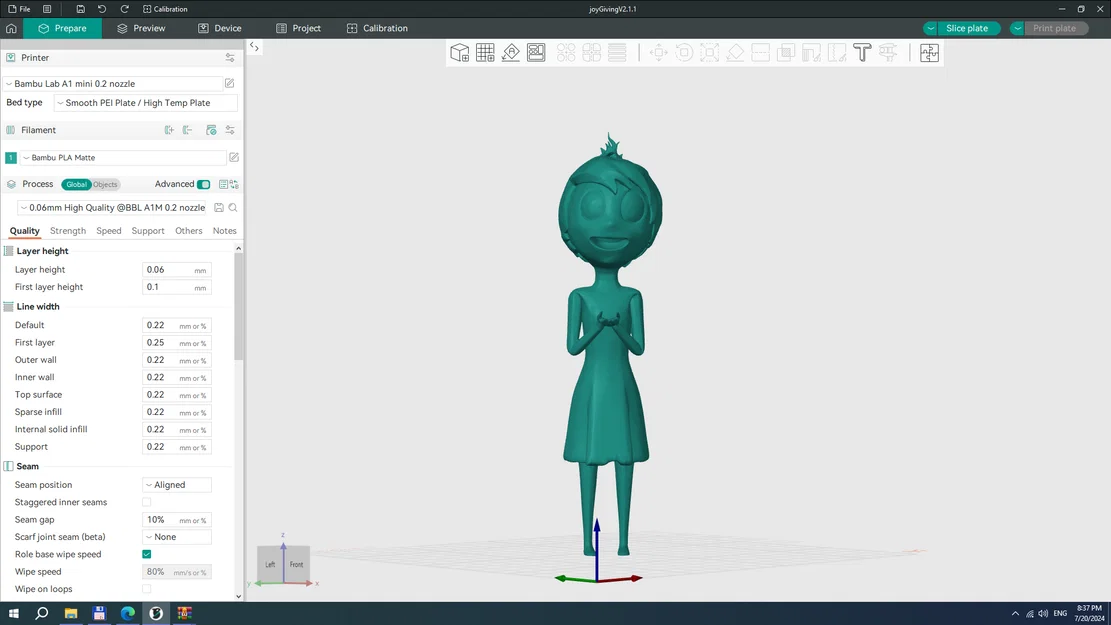 Mô hình 3D Joy (Inside Out) - Tượng nhân vật để bàn cực dễ thương - Image 1