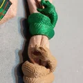 Vòng giữ khăn quàng Hướng đạo sinh hình rắn Kaa (woggle) in 3D - Thumbnail 3