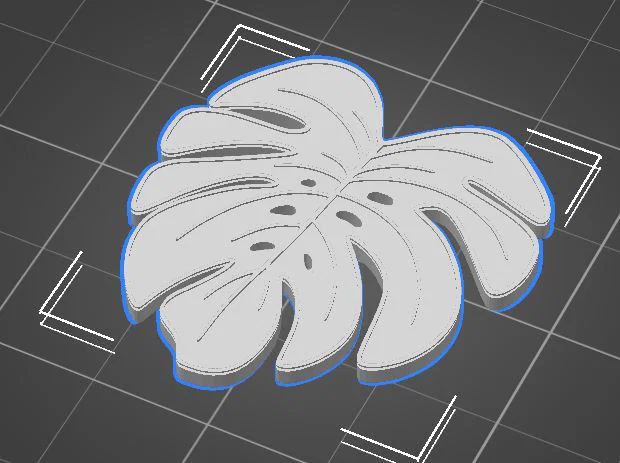 Mô hình trang trí tường Lá Trầu Bà Monstera (File in 3D) - Image 1