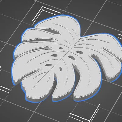 Mô hình trang trí tường Lá Trầu Bà Monstera (File in 3D)