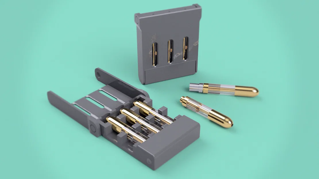 Holder cartridge vape 510 nắp gập (print-in-place) - Image 1