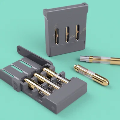 Holder cartridge vape 510 nắp gập (print-in-place)