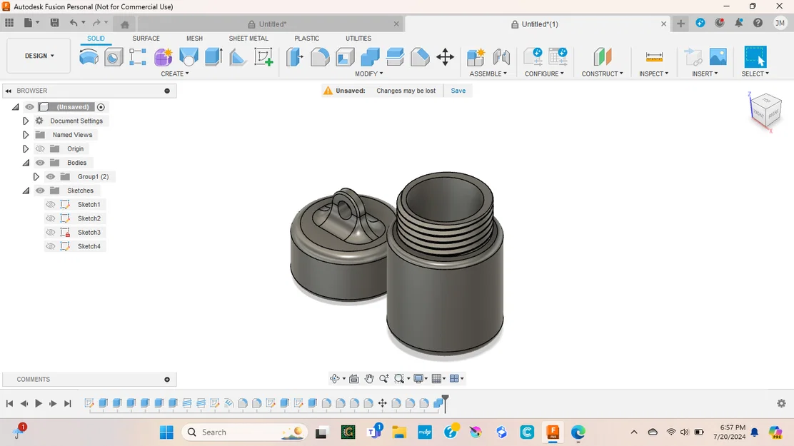 Hộp đựng đi cắm trại có ren (Threaded Camping Container) - Image 2