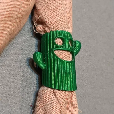 Vòng giữ khăn quàng 3D hình xương rồng Smiling Cactus cho hướng đạo