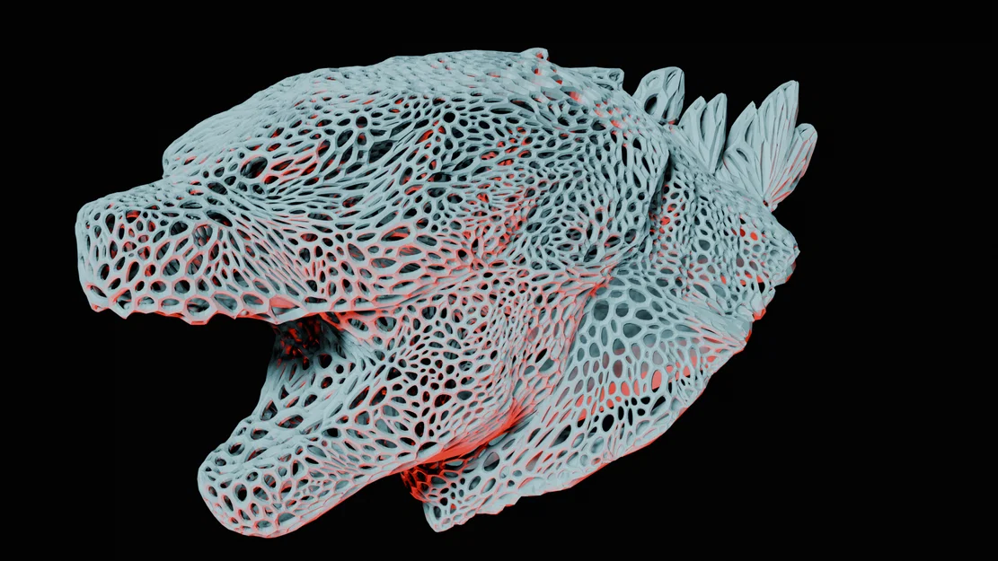 Đầu Godzilla (Voronoi) - Image 1