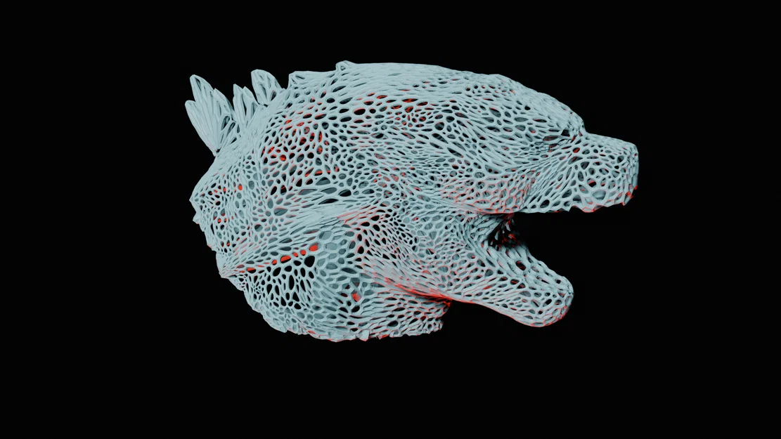 Đầu Godzilla (Voronoi) - Image 5