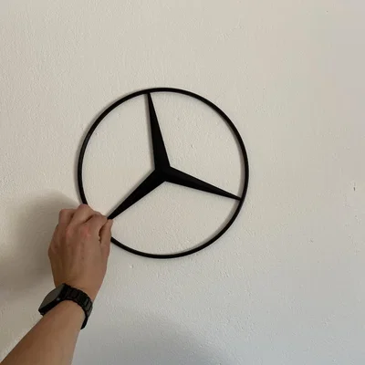 Mô hình logo Mercedes treo tường trang trí cực đẹp cho gara