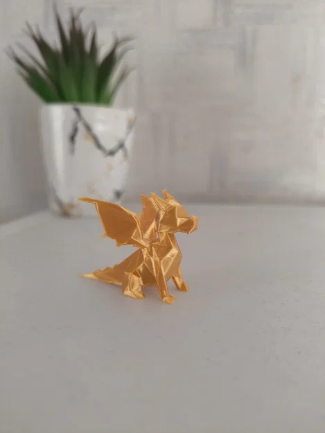 Mô hình rồng nhỏ Lowpoly dễ thương để bàn cực chất - Image 2