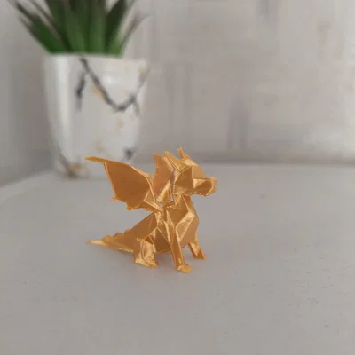 Mô hình rồng nhỏ Lowpoly dễ thương để bàn cực chất