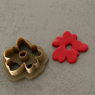 Khuôn cắt hình hoa làm trang sức thủ công từ đất sét (30mm)