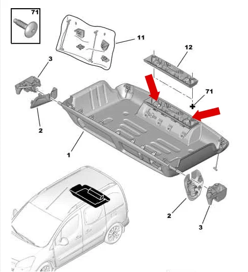 Chốt gài hộp Modutop Citroen Berlingo / Peugeot Partner (Box Latch) - Image 1