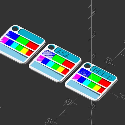 Thẻ mẫu thử nghiệm sợi in 3D (Filament Swatch) tiện lợi