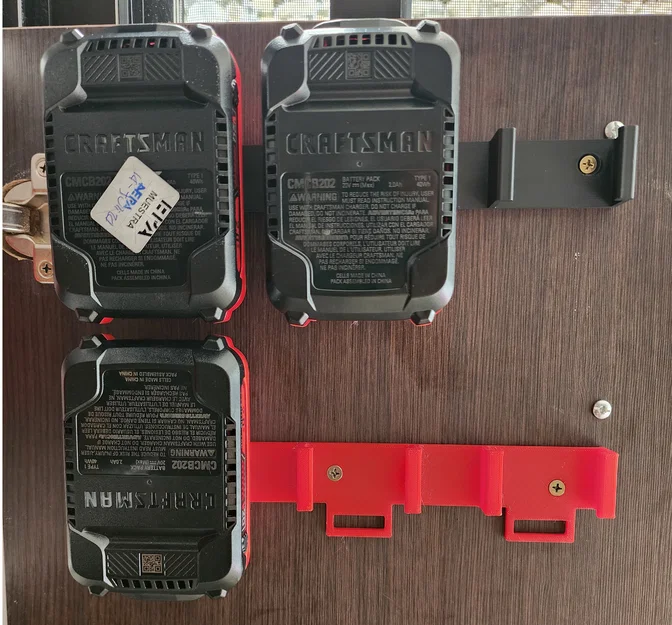 Giá treo/giữ pin Craftsman V20 3 vị trí có chốt gài (Latching Holders Mount) - Image 1