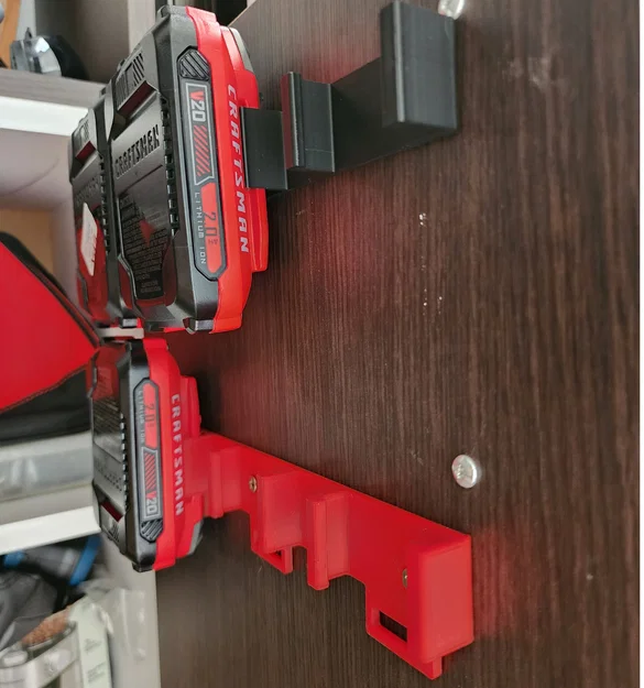 Giá treo/giữ pin Craftsman V20 3 vị trí có chốt gài (Latching Holders Mount) - Image 2