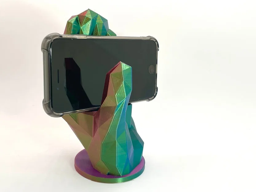Giá Đỡ Điện Thoại & Controller Bàn Tay Low Poly – In Không Cần Support - Image 3