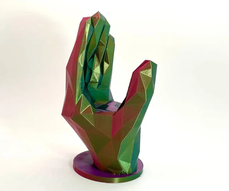 Giá Đỡ Điện Thoại & Controller Bàn Tay Low Poly – In Không Cần Support - Image 4