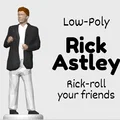 Mô hình Rick Astley phong cách Low Poly - Đồ trang trí in 3D độc đáo - Thumbnail 1