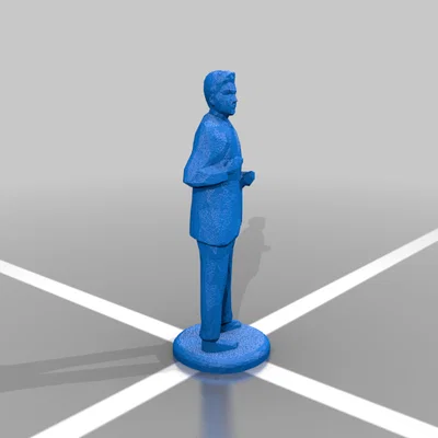 Mô hình Rick Astley phong cách Low Poly - Đồ trang trí in 3D độc đáo