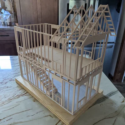 Nhà Khung Đang Thi Công Tỉ Lệ 1:25