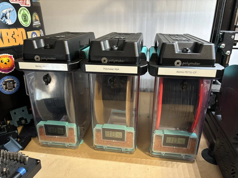 Nhãn dán nhanh PolyDryer Drybox - Phụ kiện sắp xếp nhựa in 3D - Image 1