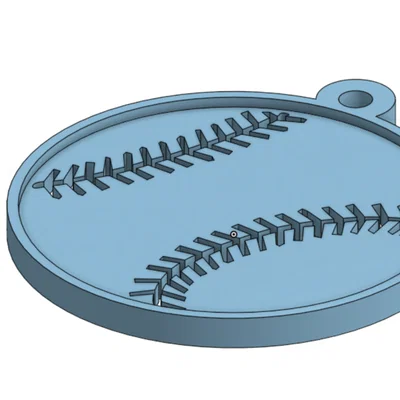 Móc khóa hình quả bóng chày cá tính in 3D (Baseball Keychain)