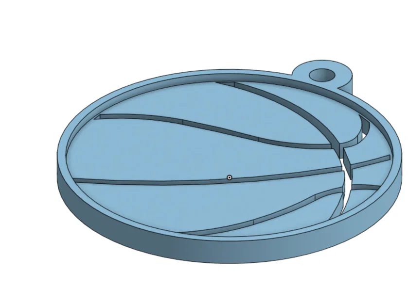Móc khóa bóng rổ in 3D - Phụ kiện cá tính cho fan thể thao - Image 1