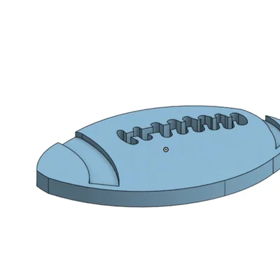 Mẫu in 3D móc khóa hình quả bóng bầu dục (Football Keychain) độc đáo