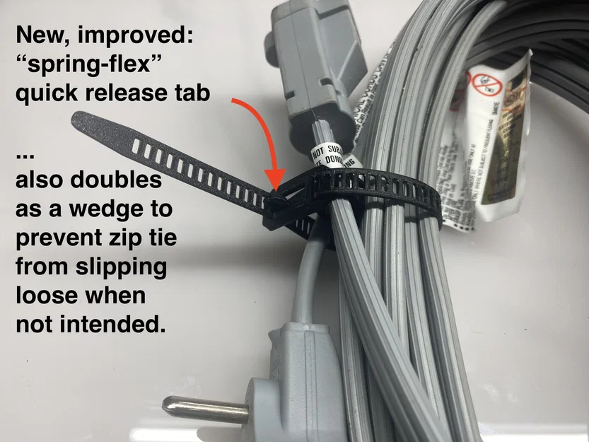 Dây rút tái sử dụng bản mới cải tiến – 4 chiều dài, có batch, PETG khuyên dùng (PLA OK) v2.0 - Image 4