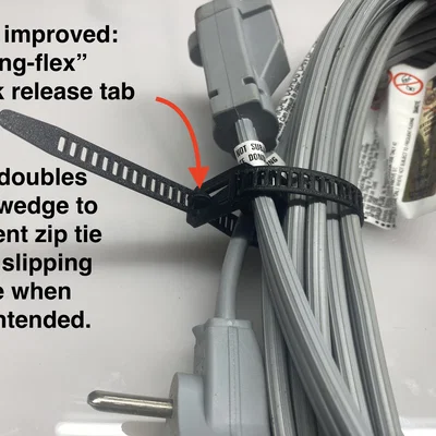 Dây rút tái sử dụng bản mới cải tiến – 4 chiều dài, có batch, PETG khuyên dùng (PLA OK) v2.0