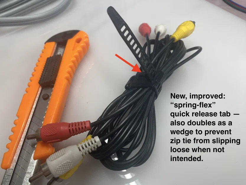 Dây rút tái sử dụng bản mới cải tiến – 4 chiều dài, có batch, PETG khuyên dùng (PLA OK) v2.0 - Image 7