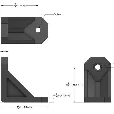 Ke Góc Vuông Nhỏ (Small Right Angle Bracket)