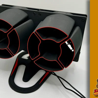 Quạt để bàn 120x240mm phong cách Noctua tự in 3D