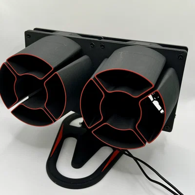 Quạt để bàn 120x240mm phong cách Noctua tự in 3D