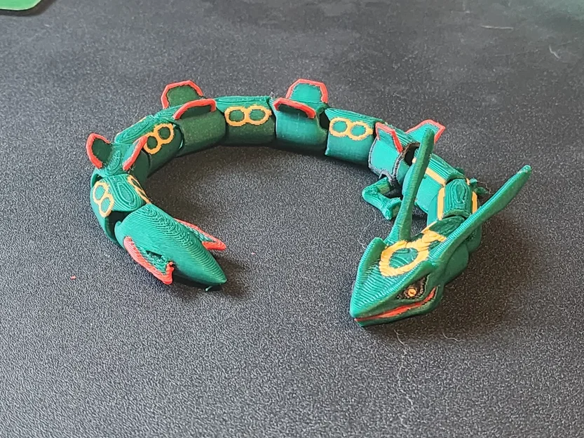 Mô hình Rayquaza 3D khớp nối linh hoạt - Pokémon huyền thoại - Image 3