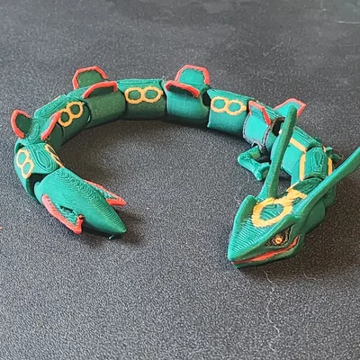 Mô hình Rayquaza 3D khớp nối linh hoạt - Pokémon huyền thoại