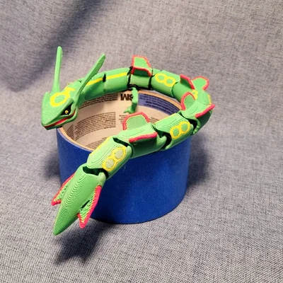 Mô hình Rayquaza 3D khớp nối linh hoạt - Pokémon huyền thoại