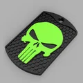 Móc khóa mặt dây chuyền biểu tượng Punisher độc đáo cho in 3D - Thumbnail 1
