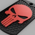 Móc khóa mặt dây chuyền biểu tượng Punisher độc đáo cho in 3D - Thumbnail 3
