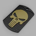 Móc khóa mặt dây chuyền biểu tượng Punisher độc đáo cho in 3D - Thumbnail 4